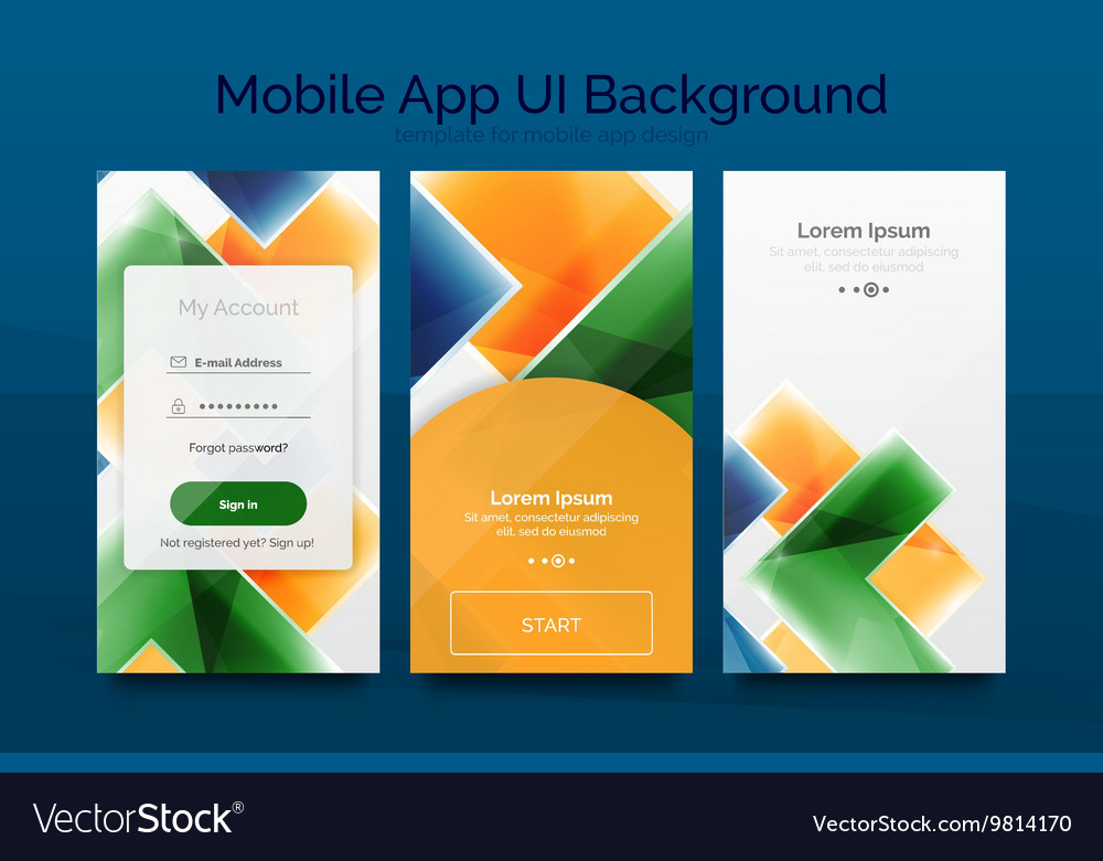Mobile background ui Royalty Free Vector Image