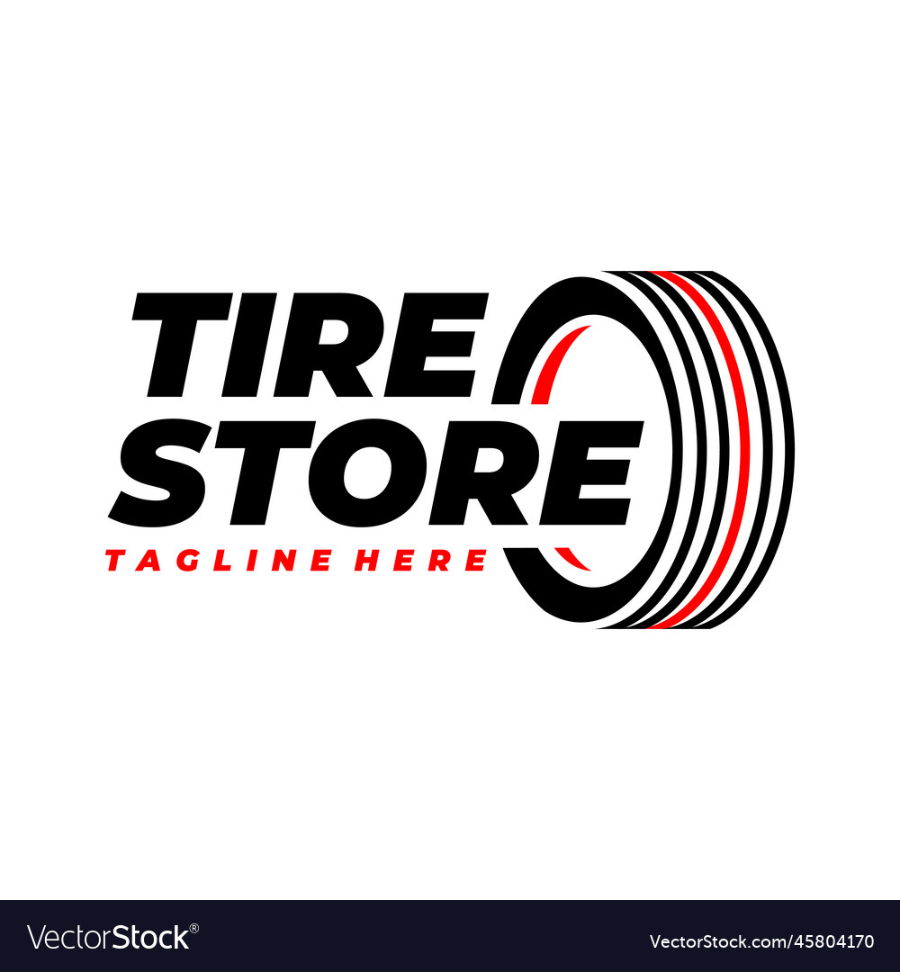 Tire logo design automotive car showroom car Vector Image