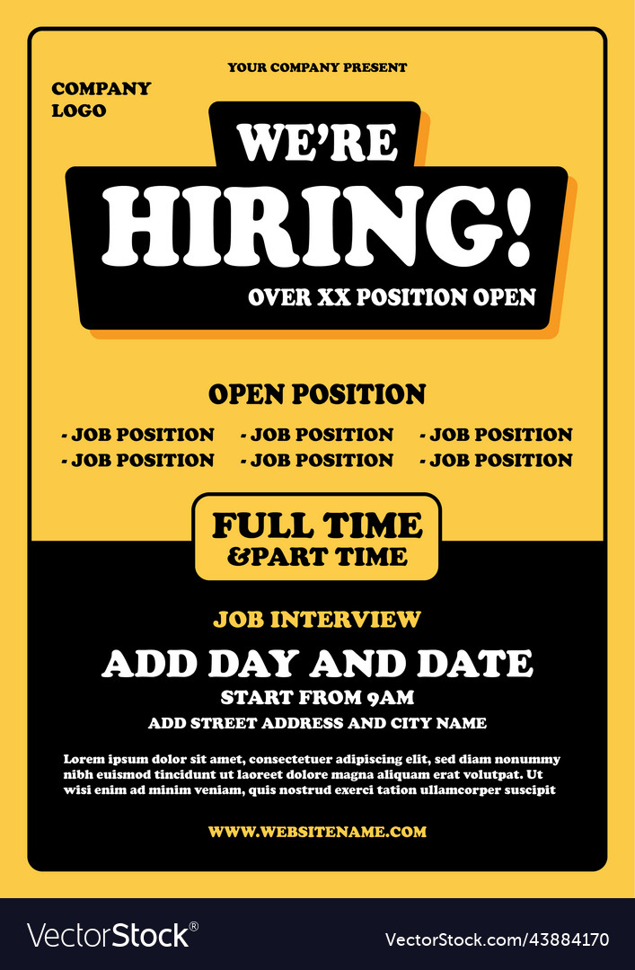 We are hiring poster flyer design