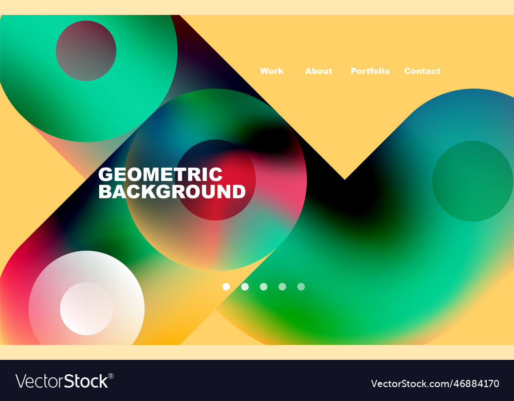 Website landing page abstract geometric background