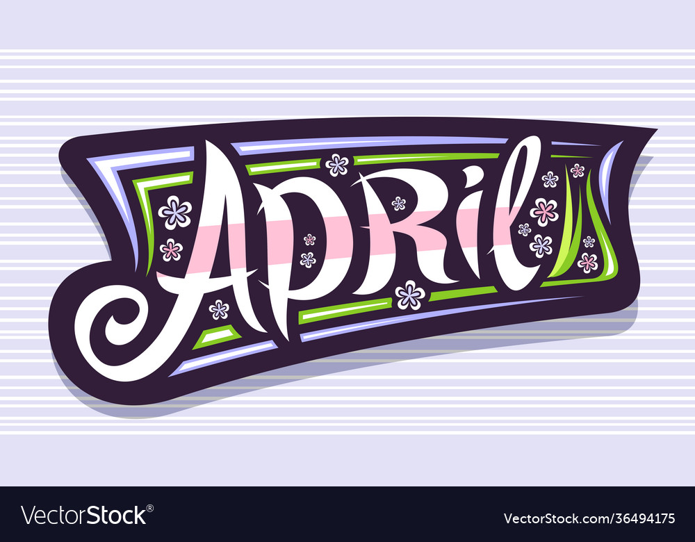 Banner for april Royalty Free Vector Image - VectorStock