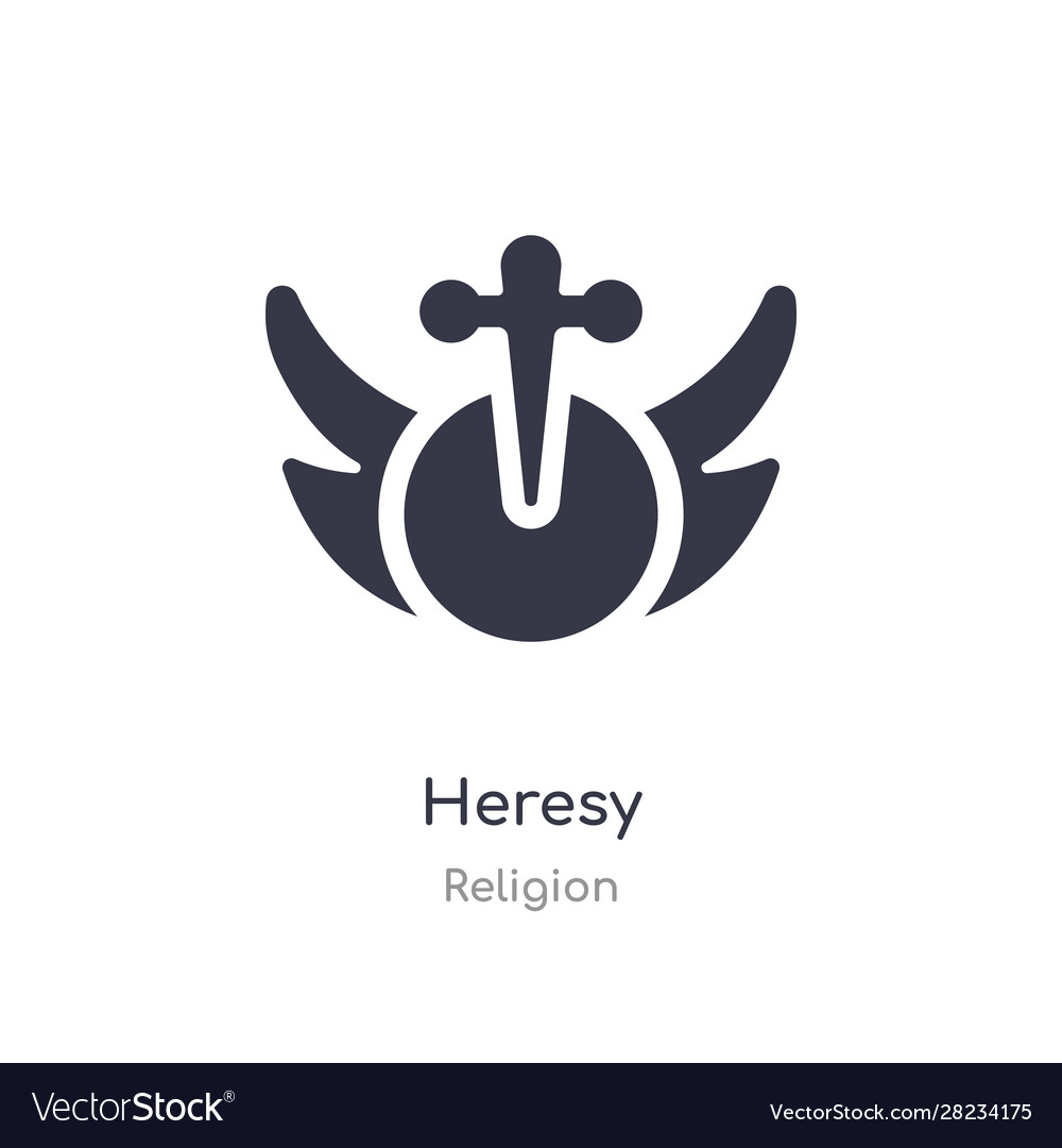 Heresy icon isolated from religion