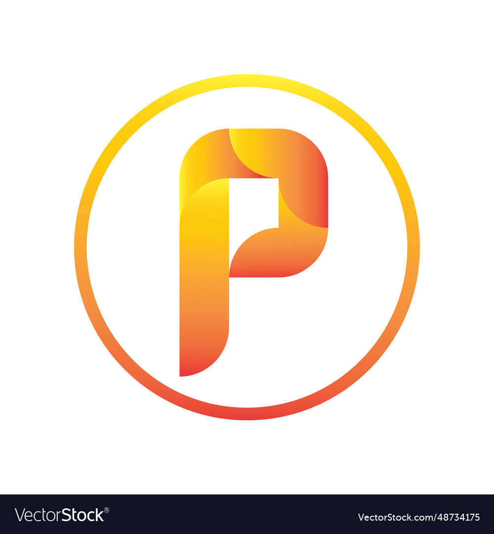 Letter p logo Royalty Free Vector Image - VectorStock