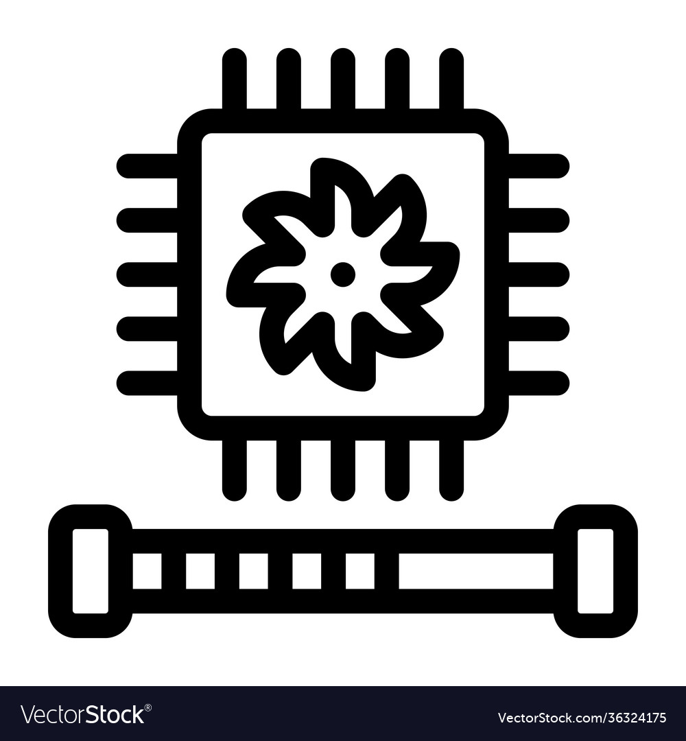 Microchip cooling Royalty Free Vector Image - VectorStock