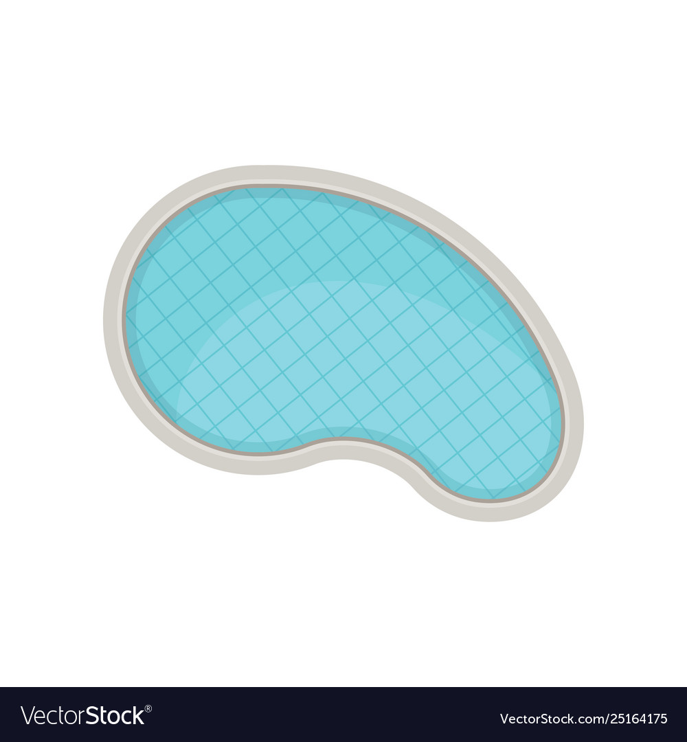 Oval pool plan view from above