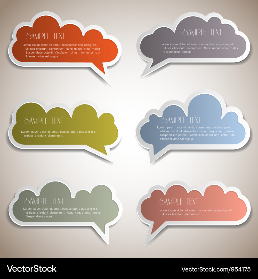 Paper speech bubbles Royalty Free Vector Image