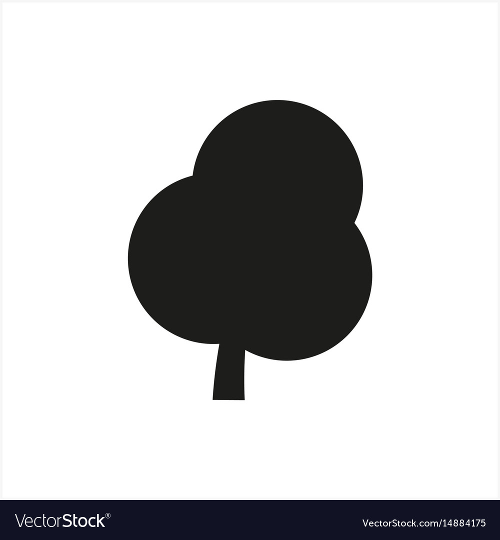 Simple minimal black tree icon symbol style