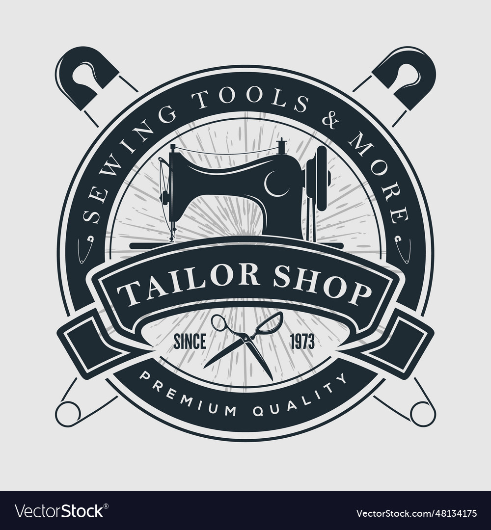 Tailor shop poster banner template Royalty Free Vector Image