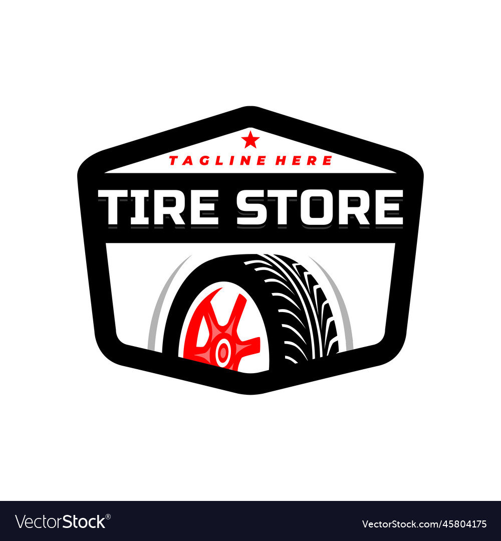 Tire logo design automotive car showroom Vector Image