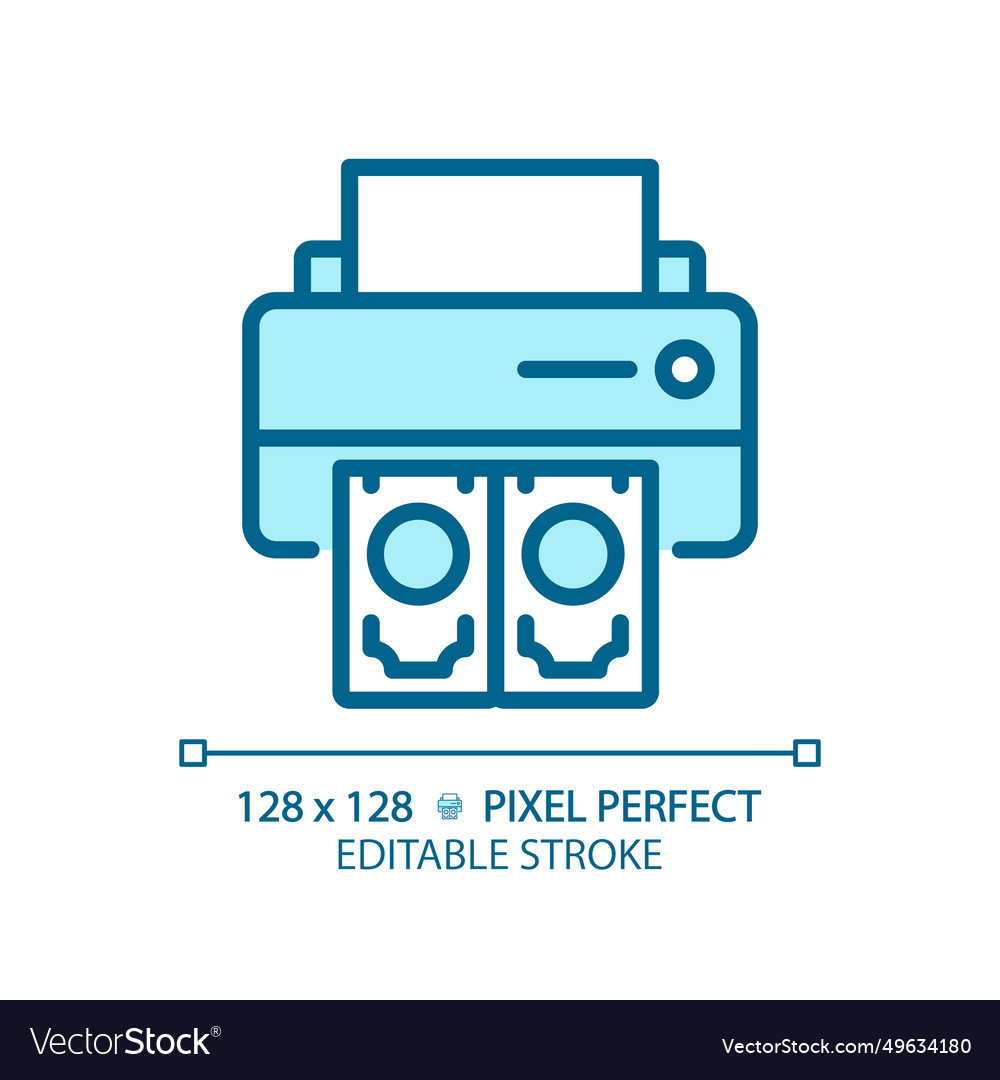 2d thin linear pixel perfect simple blue printing