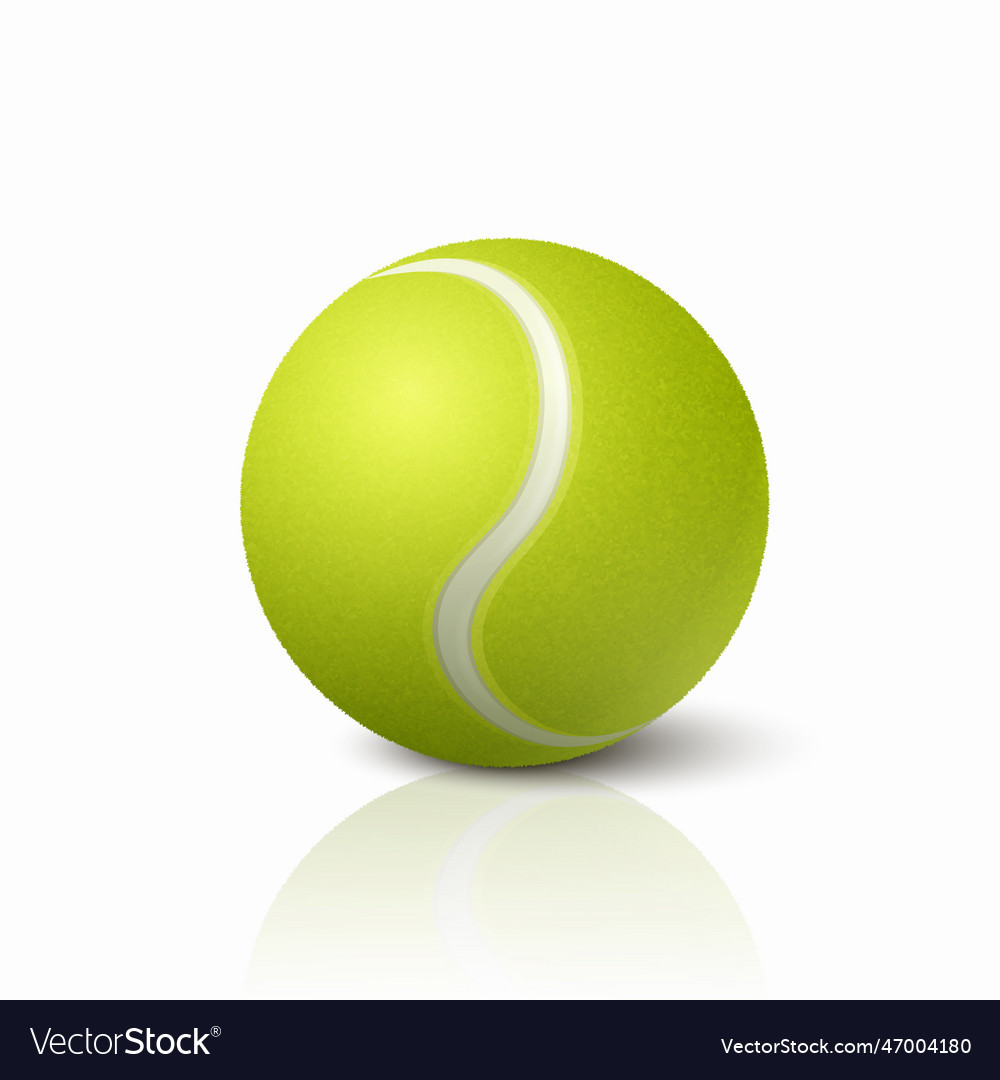 3d realistic green textured tennis ball Royalty Free Vector