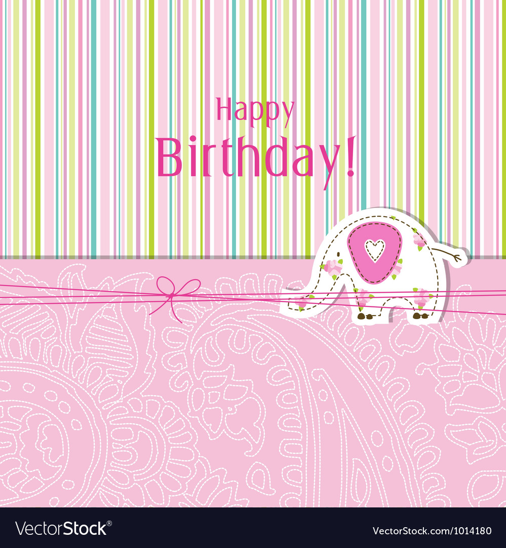 Birthday card Royalty Free Vector Image - VectorStock