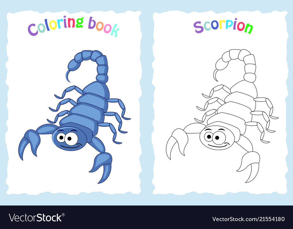 Coloring book page for preschool children with Vector Image