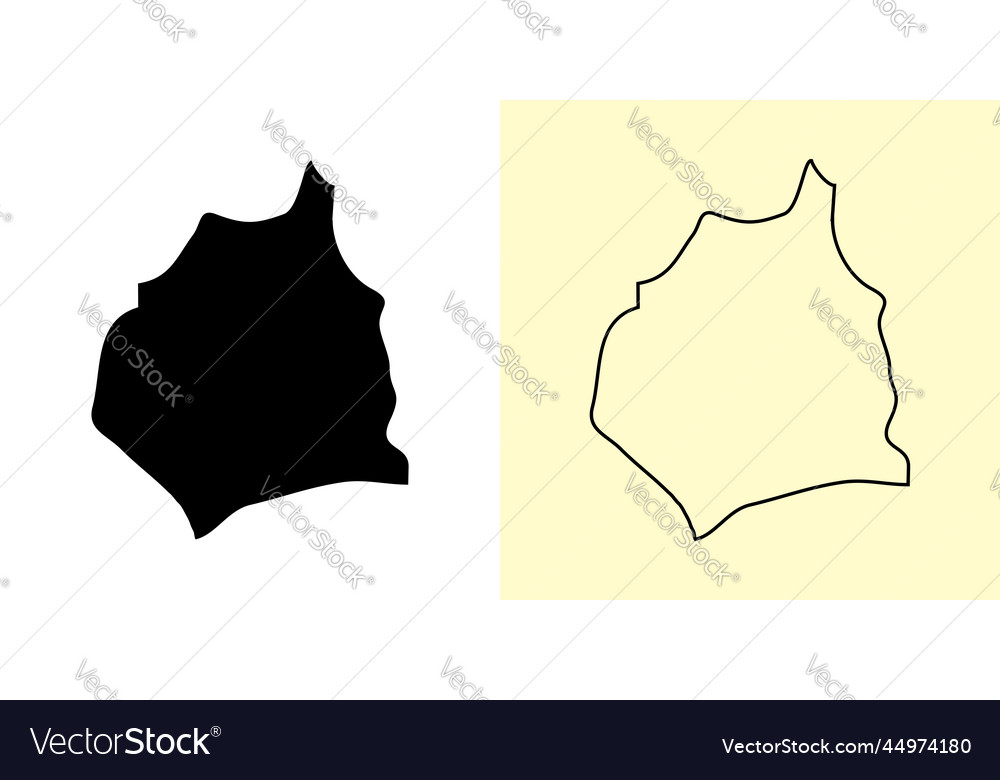 Tarlac map philippines asia filled and outline