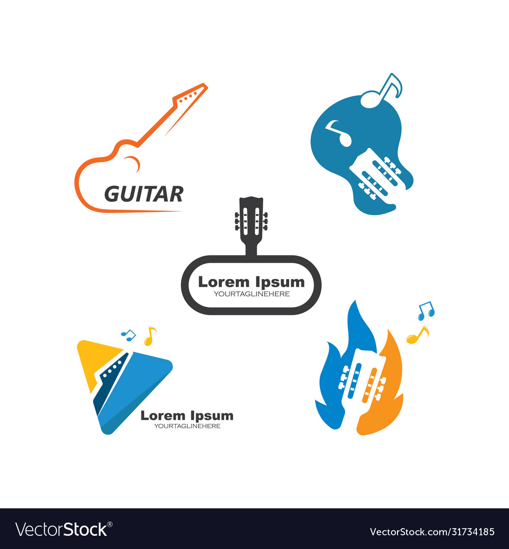 Gitarre Icon Logo Design