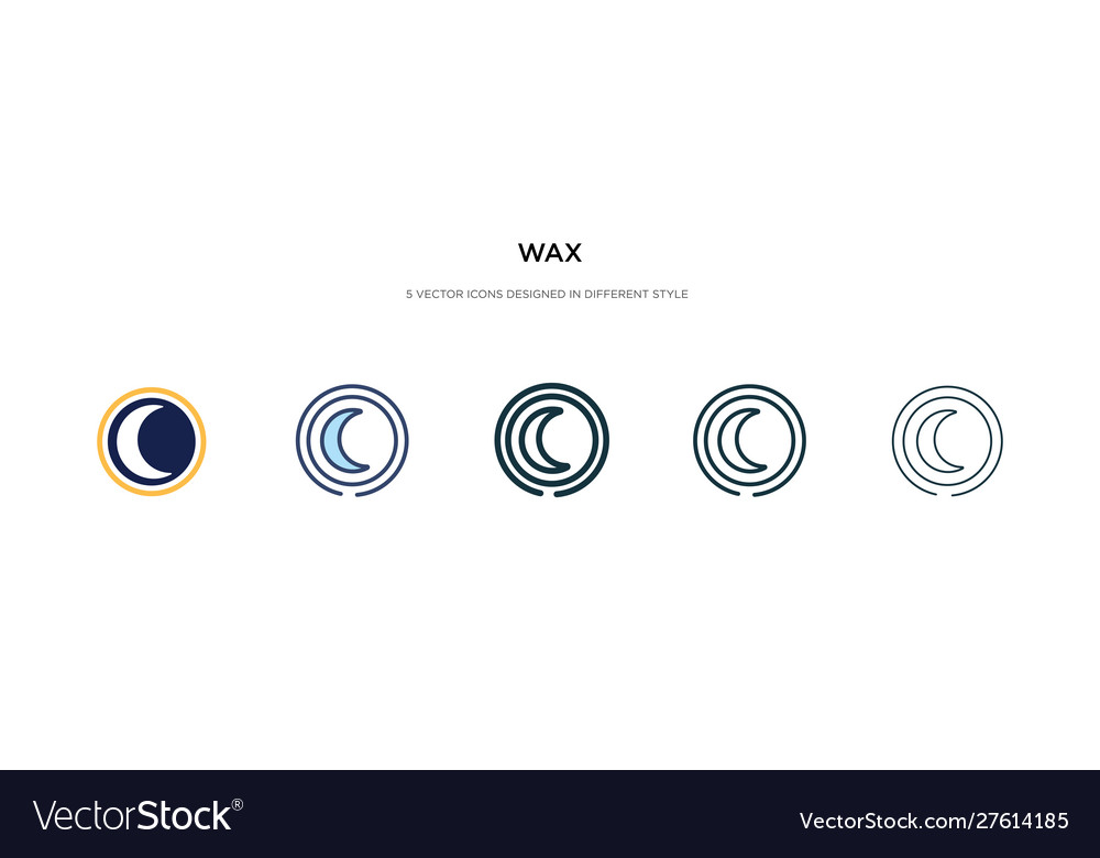 Wachs-Symbol in verschiedenen Stil zweifarbig