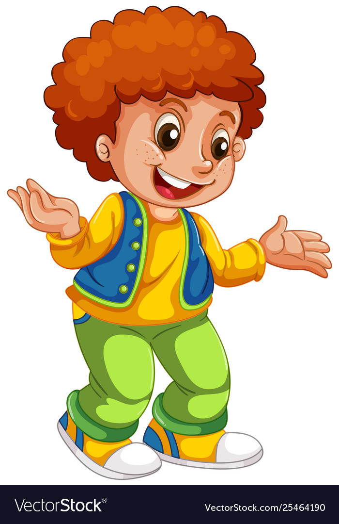 A cute boy character Royalty Free Vector Image