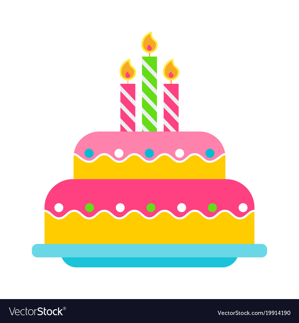 Birthday cake color icon