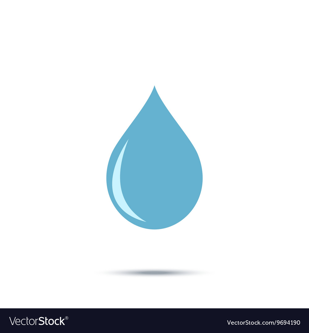 Blue water drop icon Royalty Free Vector Image