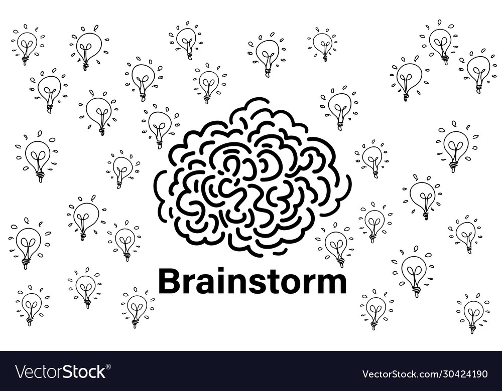 Brainstorm creative idea success concept lamp