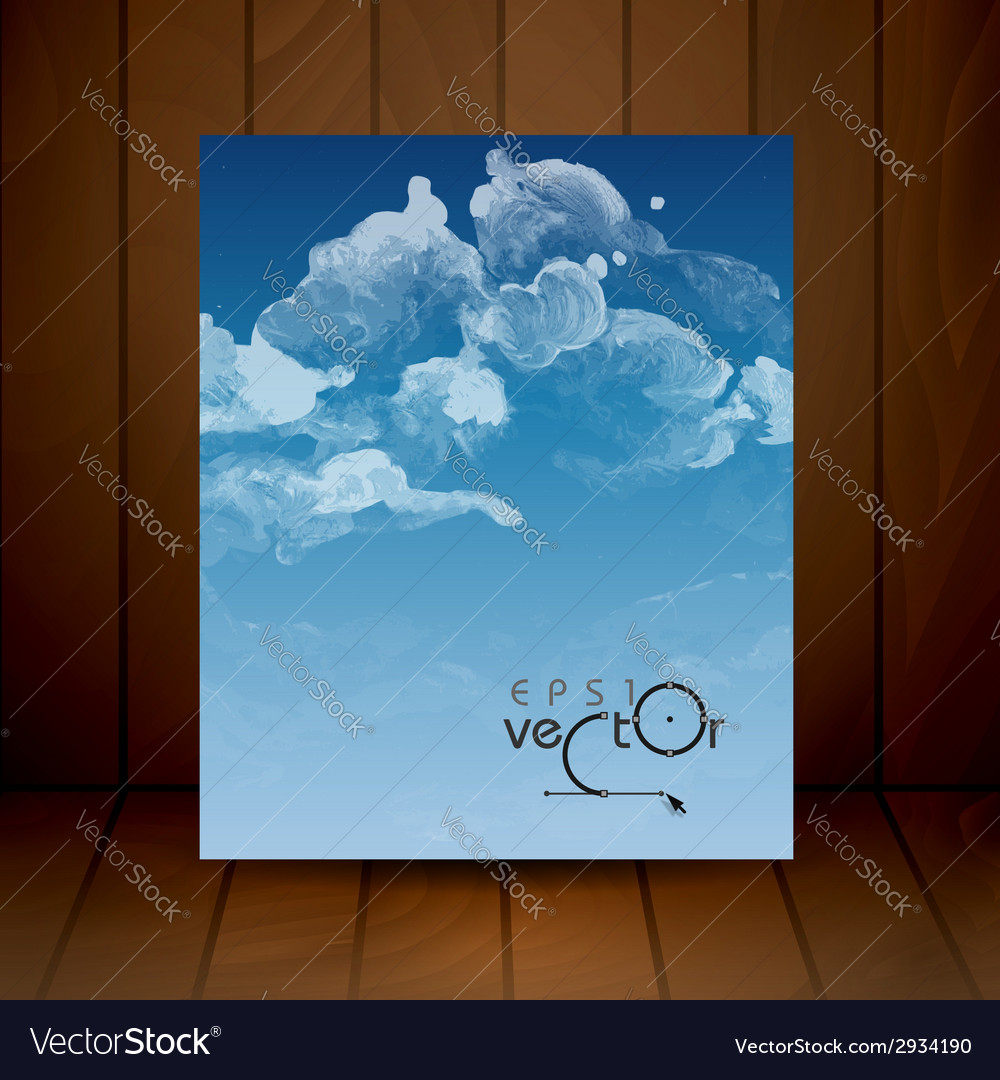 Cloud sky painted background