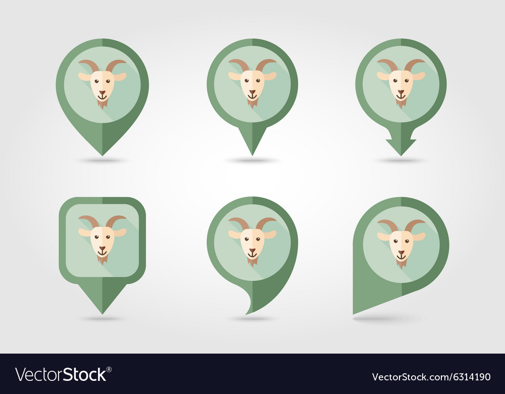 Goat mapping pins icons