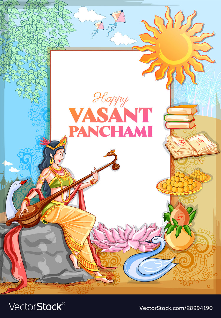 Goddess wisdom saraswati for vasant panchami