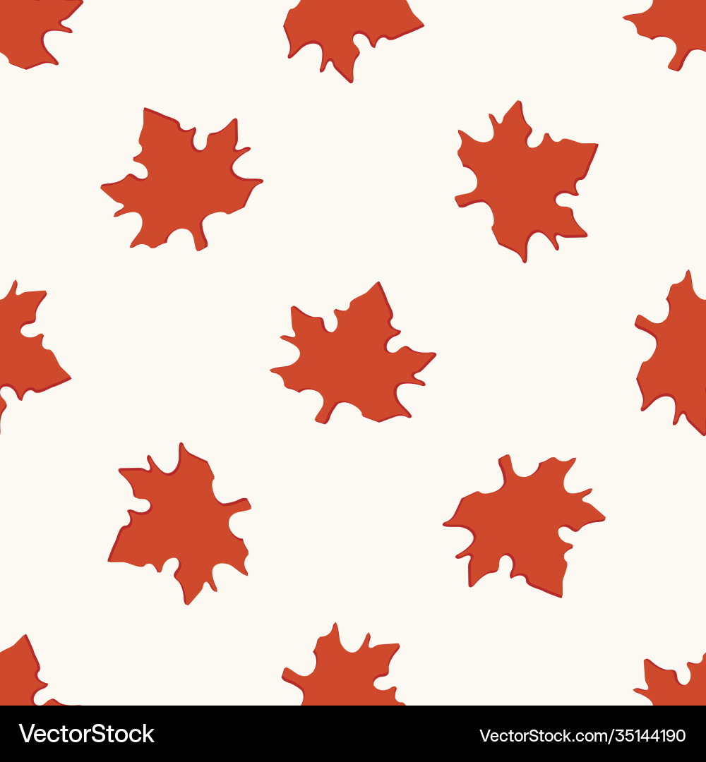 Seamless pattern with leaves Royalty Free Vector Image