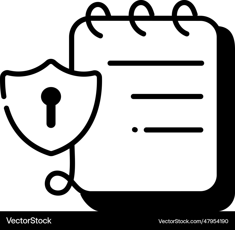 Secure notes Royalty Free Vector Image - VectorStock
