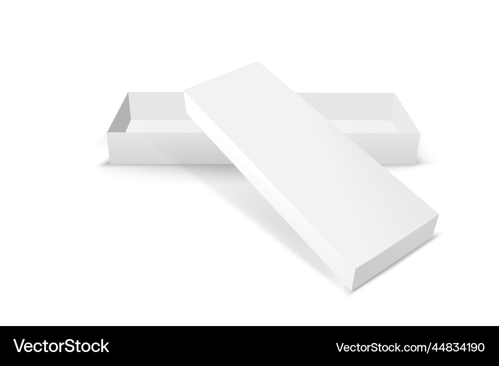 White rectangular package for snacks food Vector Image