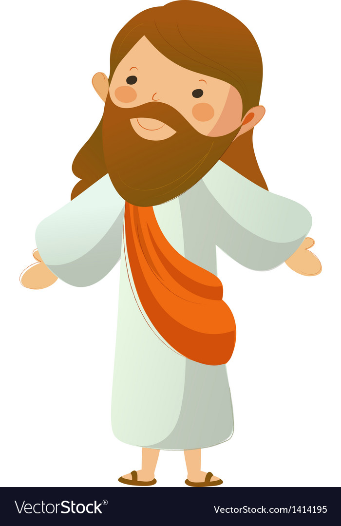 Close-up of jesus christ standing Royalty Free Vector Image