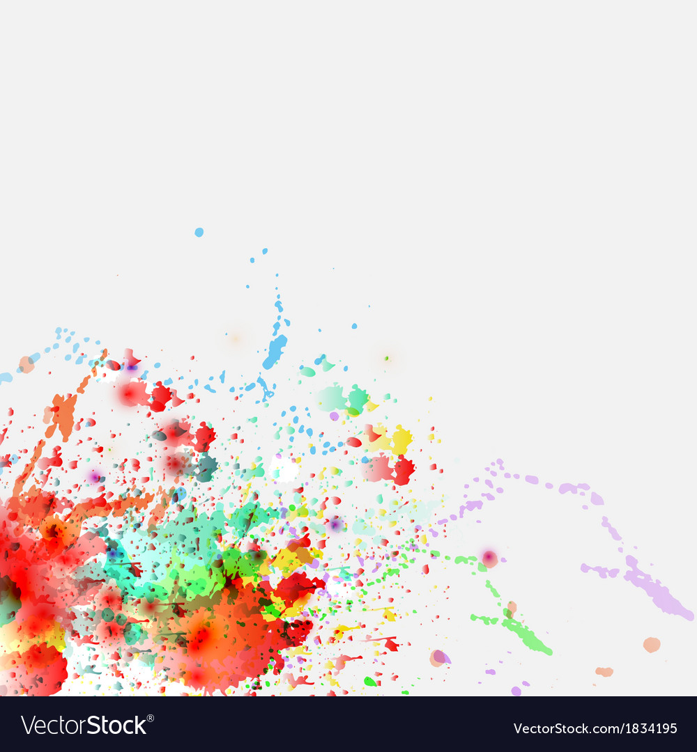 Color Paint Splashes Background Royalty Free Vector Image