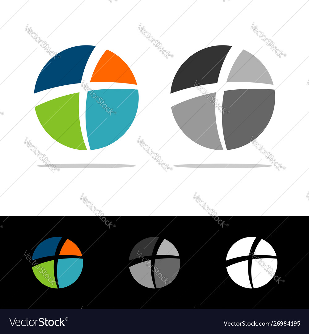 Cross in circle logo template design eps Vector Image