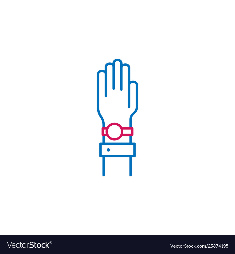 Elections hand oath outline colored icon can