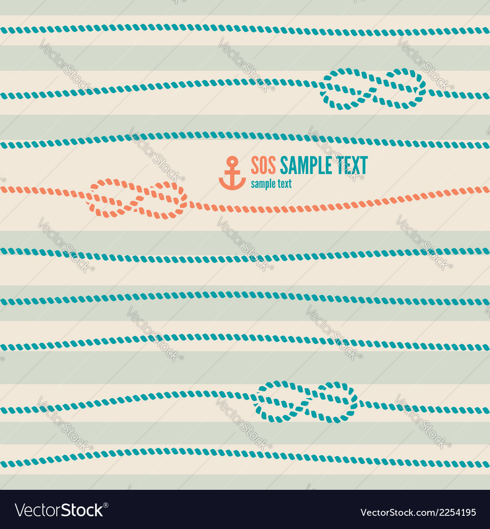 Nautical knot pattern Royalty Free Vector Image