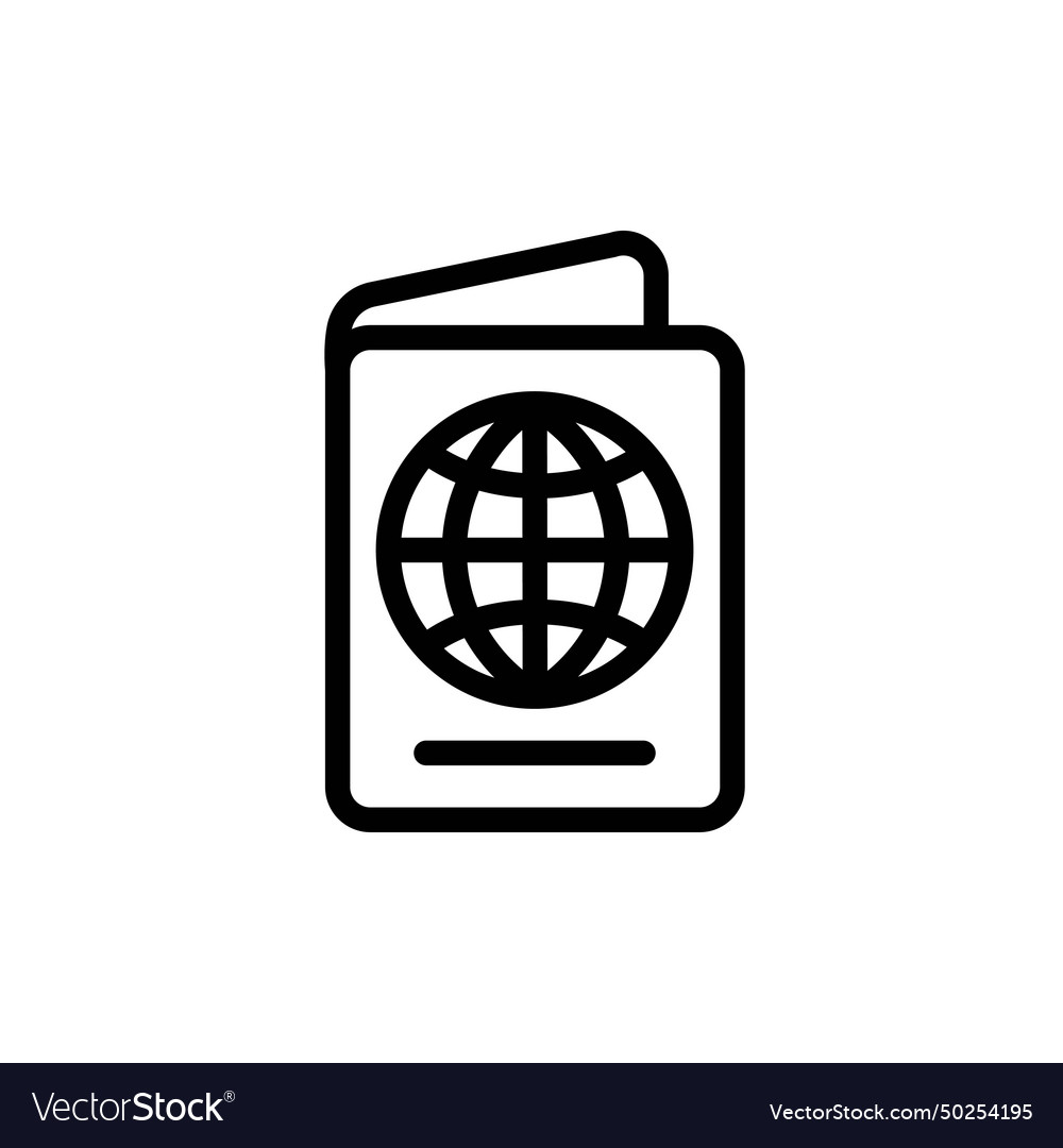 Passport icon for any purposes on white