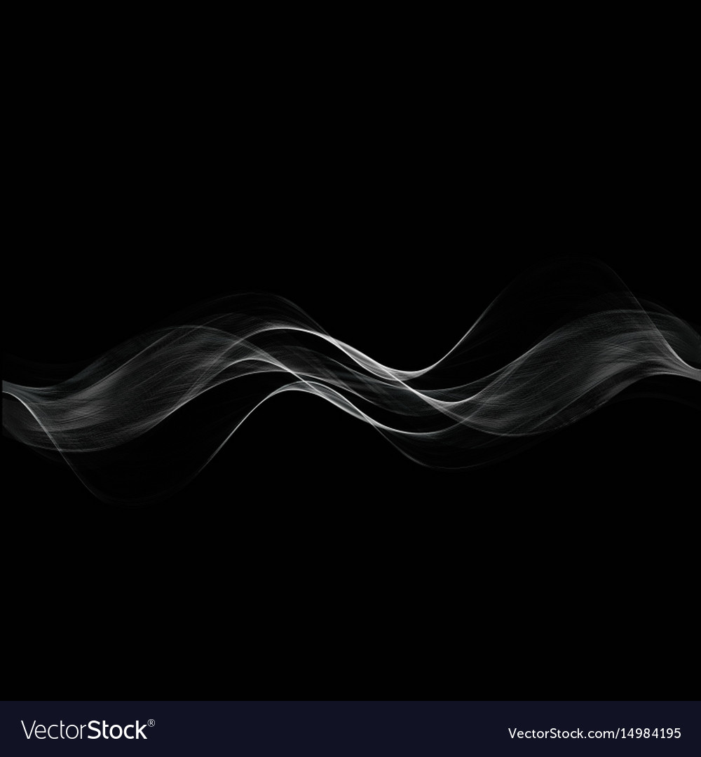 White transparent steam on dark background Vector Image