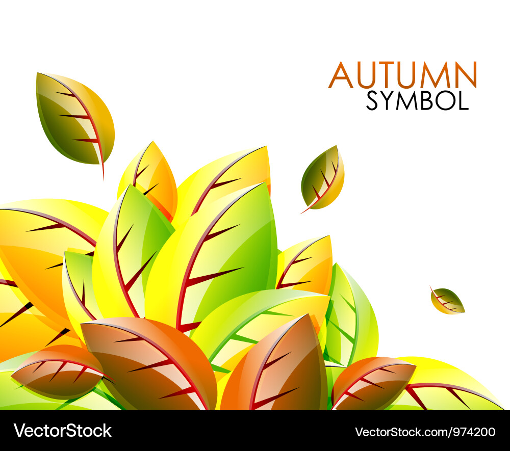 Abstract autumn leaf background Royalty Free Vector Image