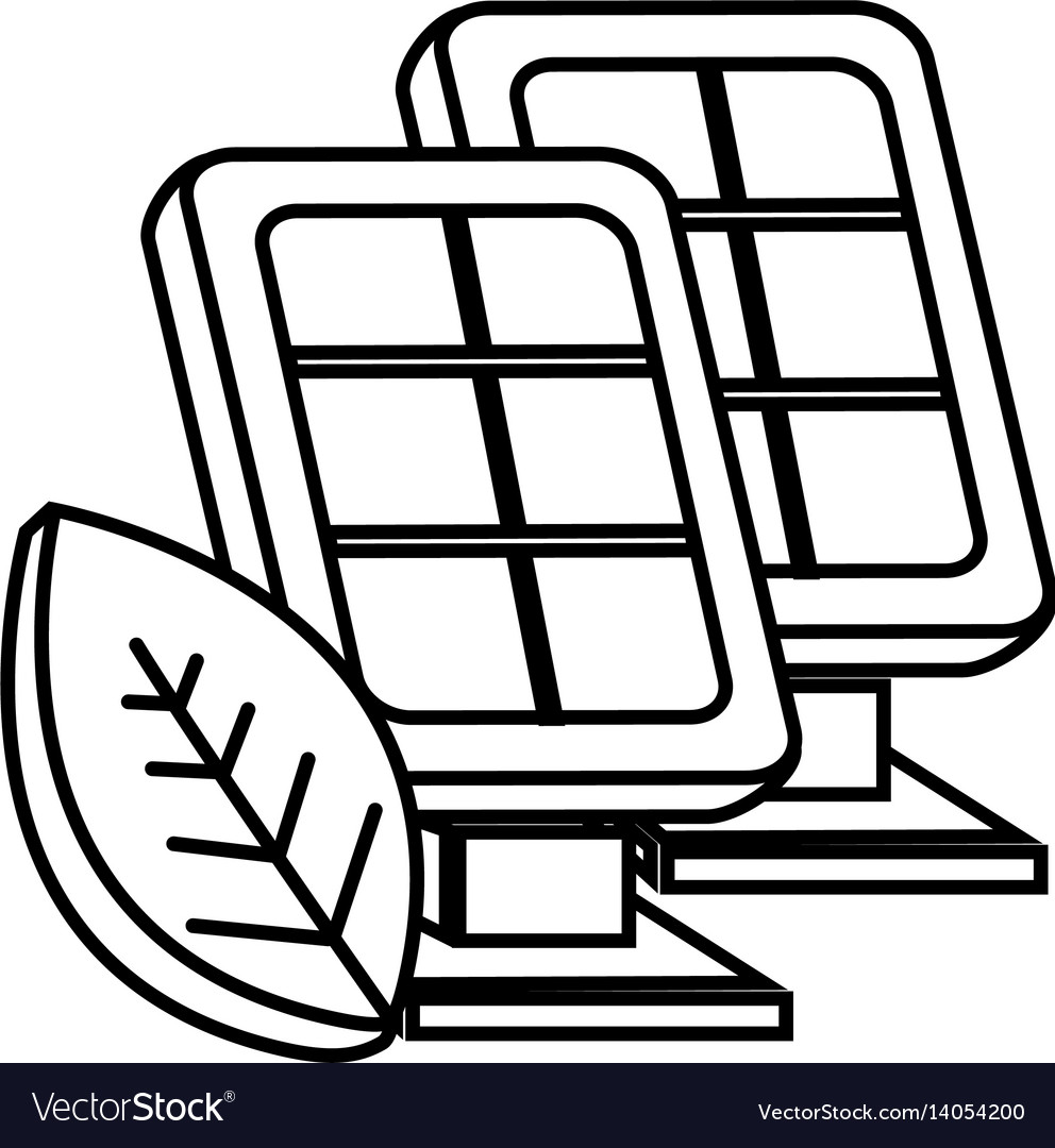 Figure solar energy eco icon Royalty Free Vector Image