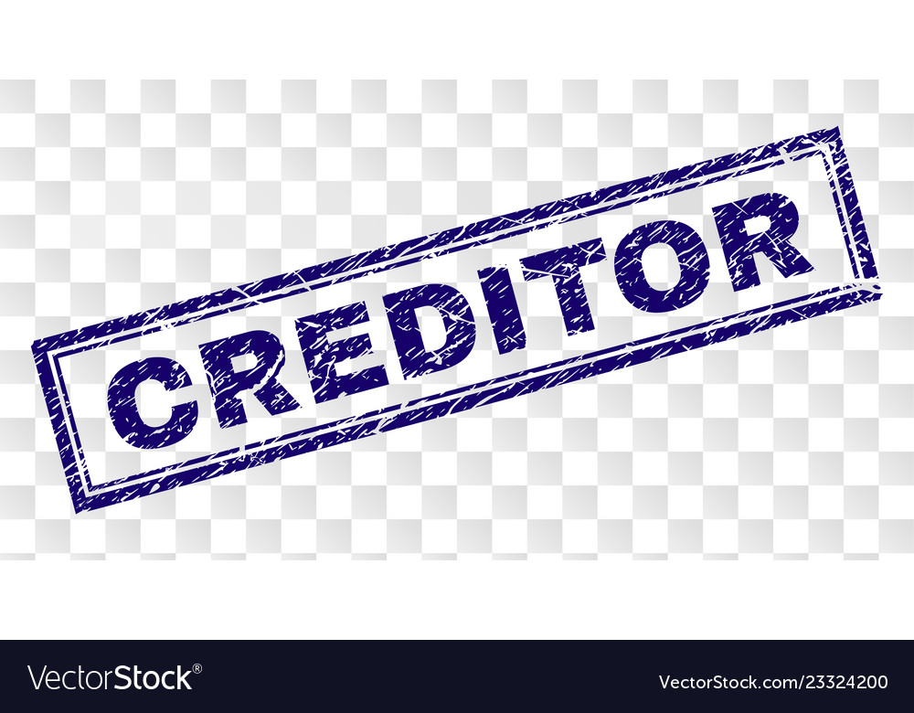 Grunge creditor rectangle stamp