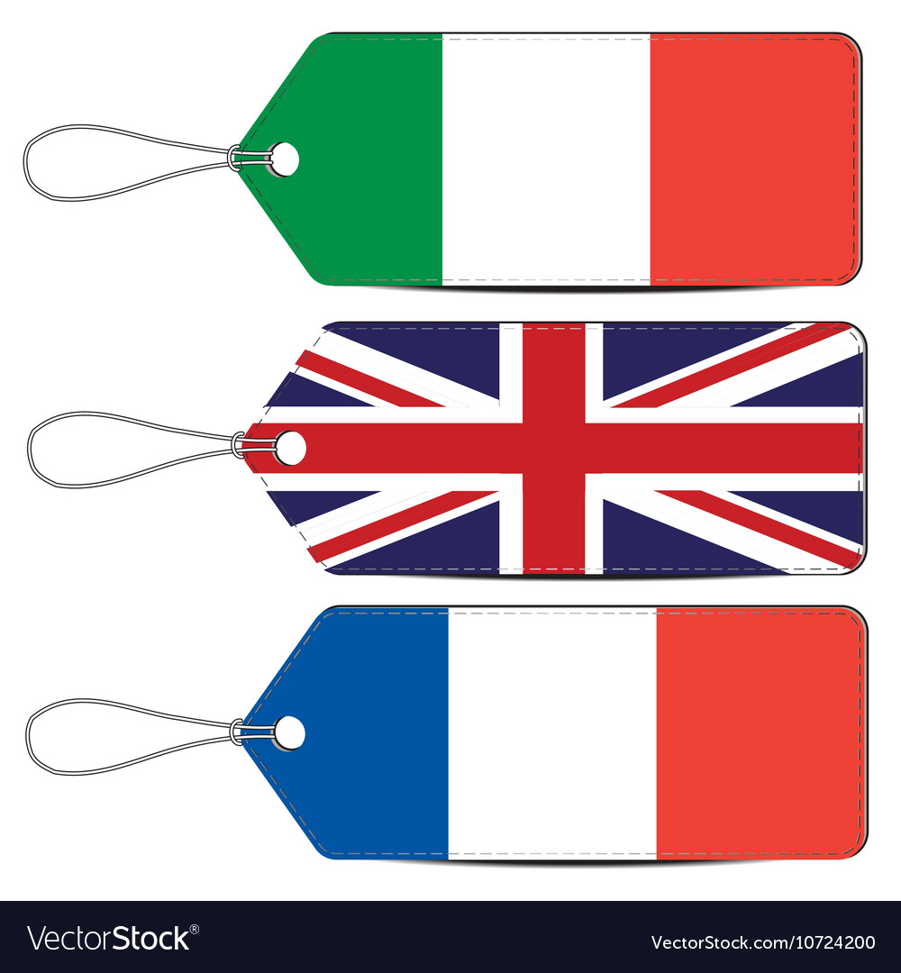 Lable made in italy england and france