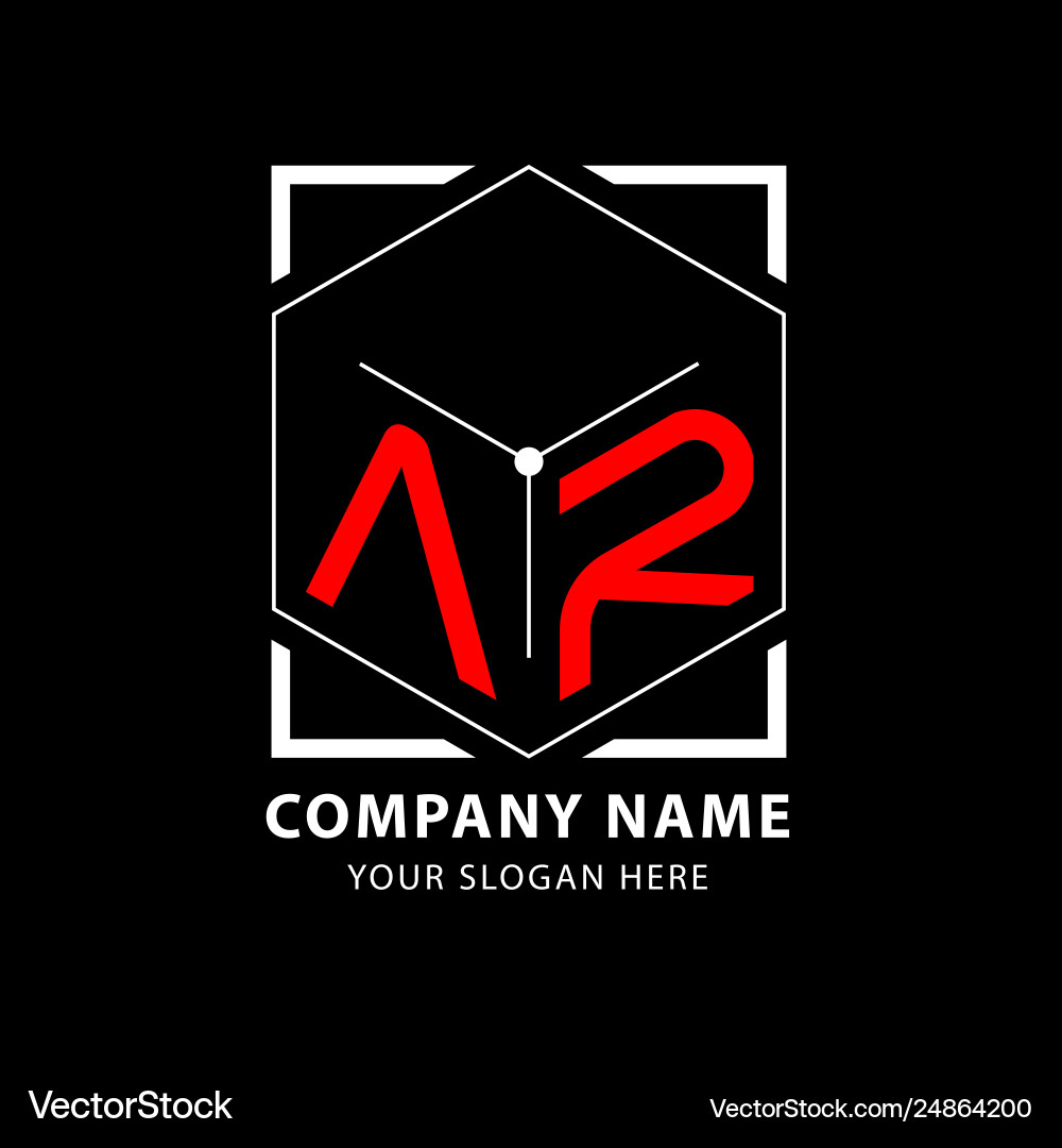 Letter ar logo design template elements Royalty Free Vector