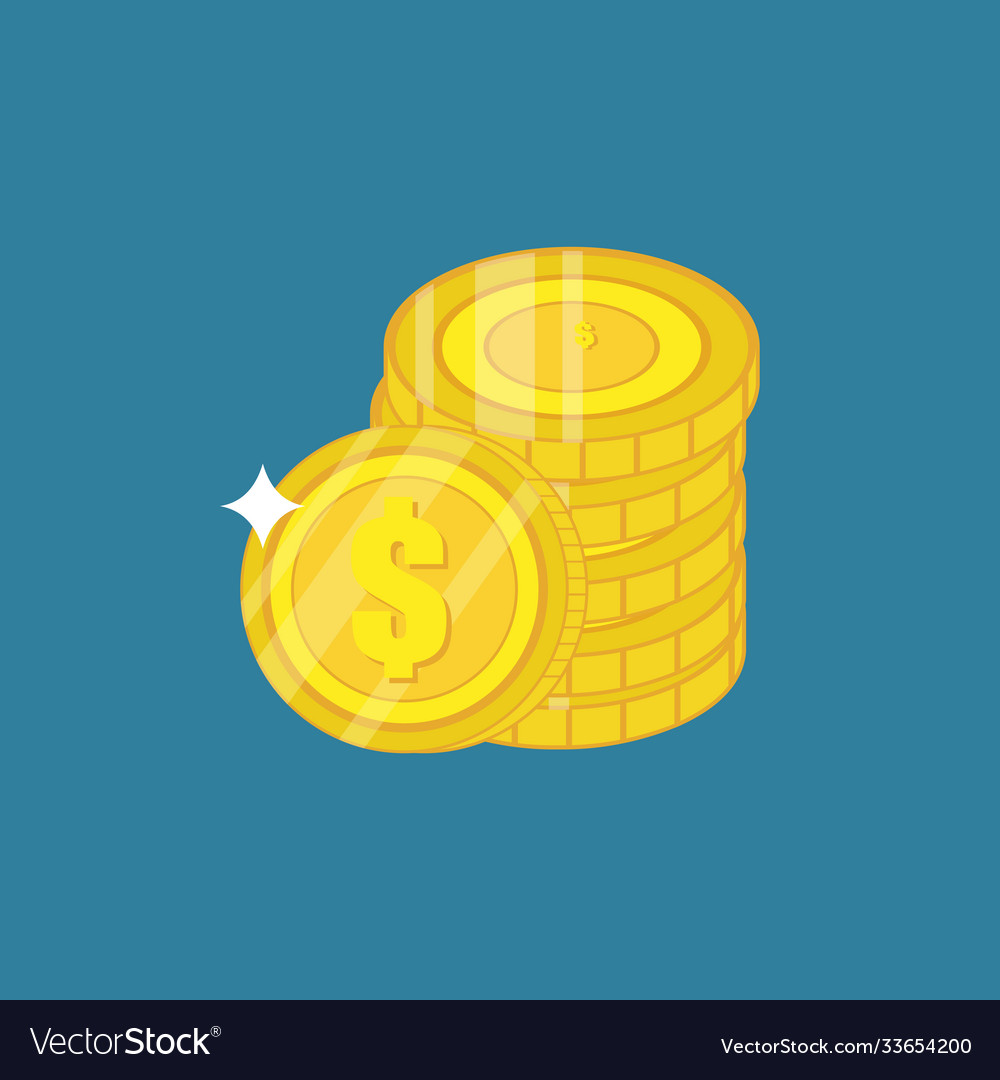 Money coin isometric template design Royalty Free Vector