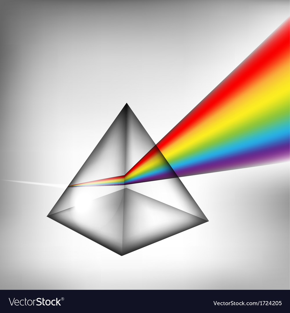 3d prism with light Royalty Free Vector Image - VectorStock