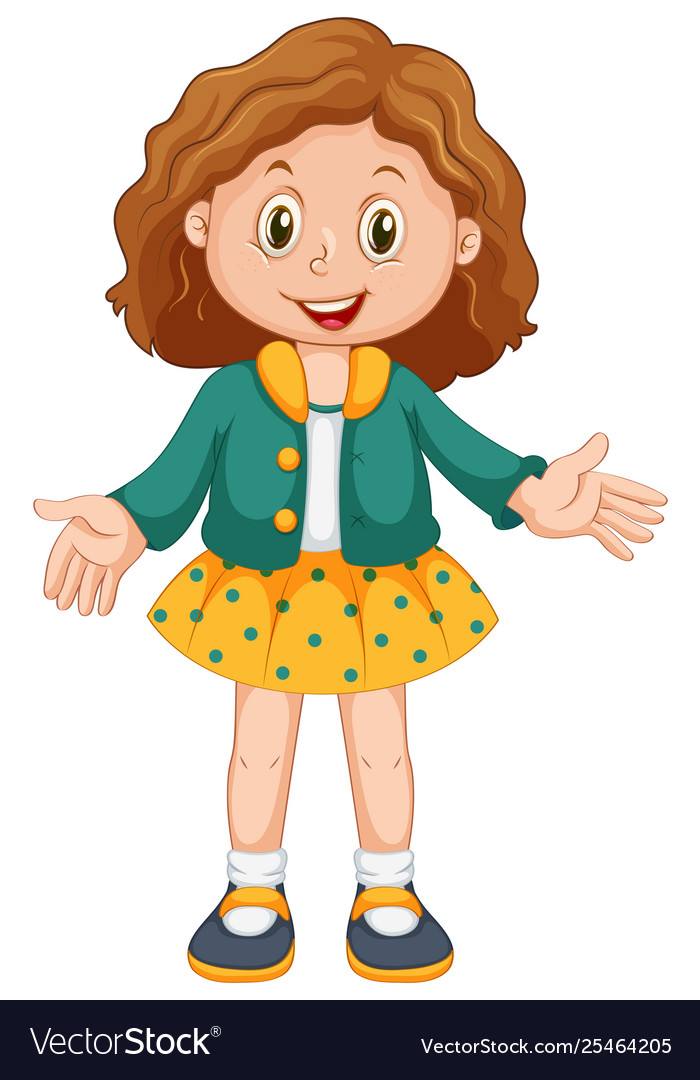 A cute girl character Royalty Free Vector Image