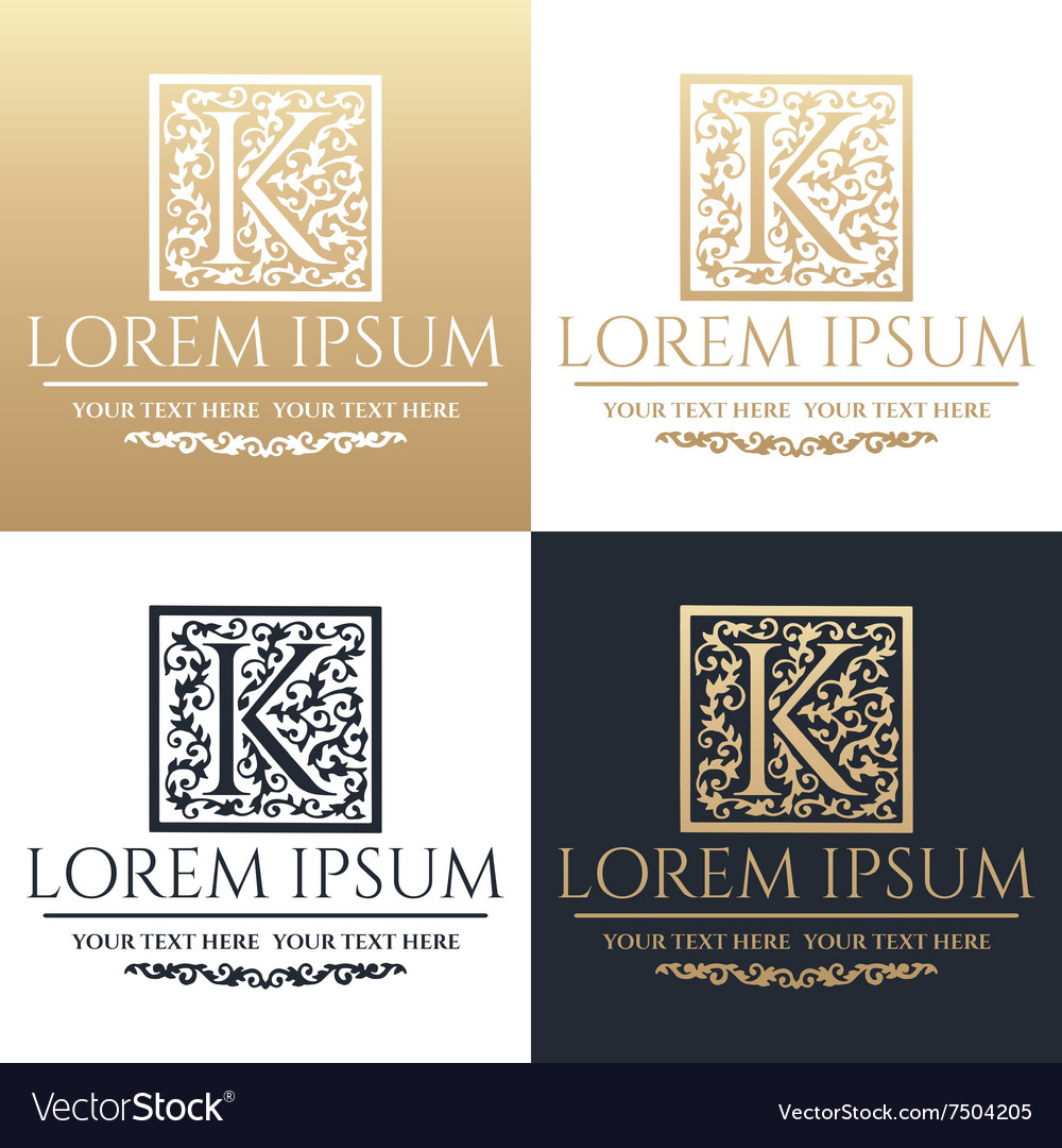 Calligraphic design element golden brand