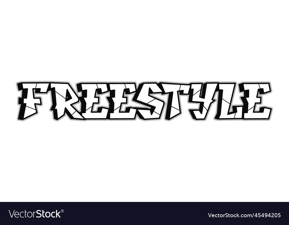 Freestyle word trippy psychedelic graffiti style