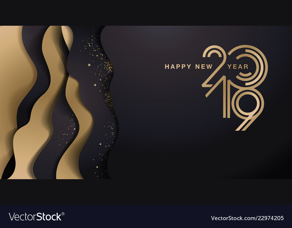 Happy New Year 2019 Royalty Free Vector Image - Vectorstock