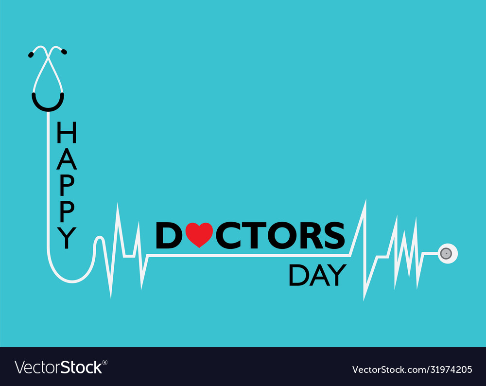 National doctors day concept poster Royalty Free Vector