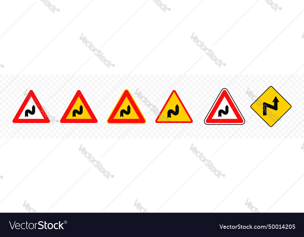 Series of curves road sign design